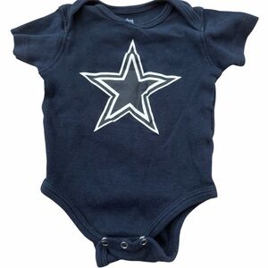 NFL Dallas Cowboys Baby Onesie Bodysuit Navy 0-3M Football Sports